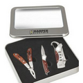 3 Piece Tool Set w/ Folding Knife, Pocket Knife & Multi Pliers